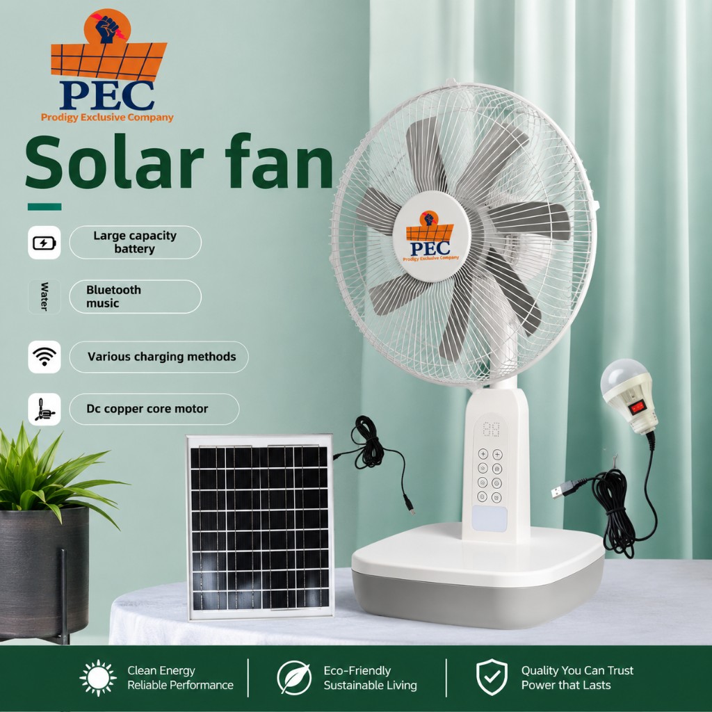 PEC Desktop Solar Fan from Prodigy Exclusive Company